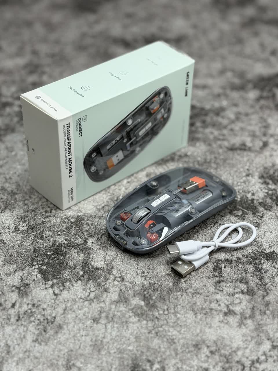 موس گرین مدل tranparent mouse 2