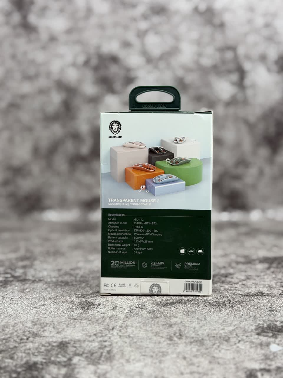 موس گرین مدل tranparent mouse 2